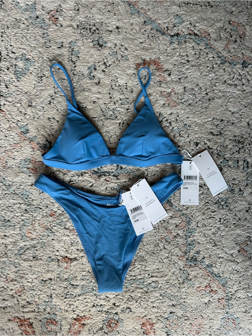 Rhythm. Blue Triangle Bikini Set
